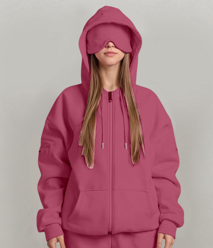 Airplane Mode Reise-hettejakke med glidelås