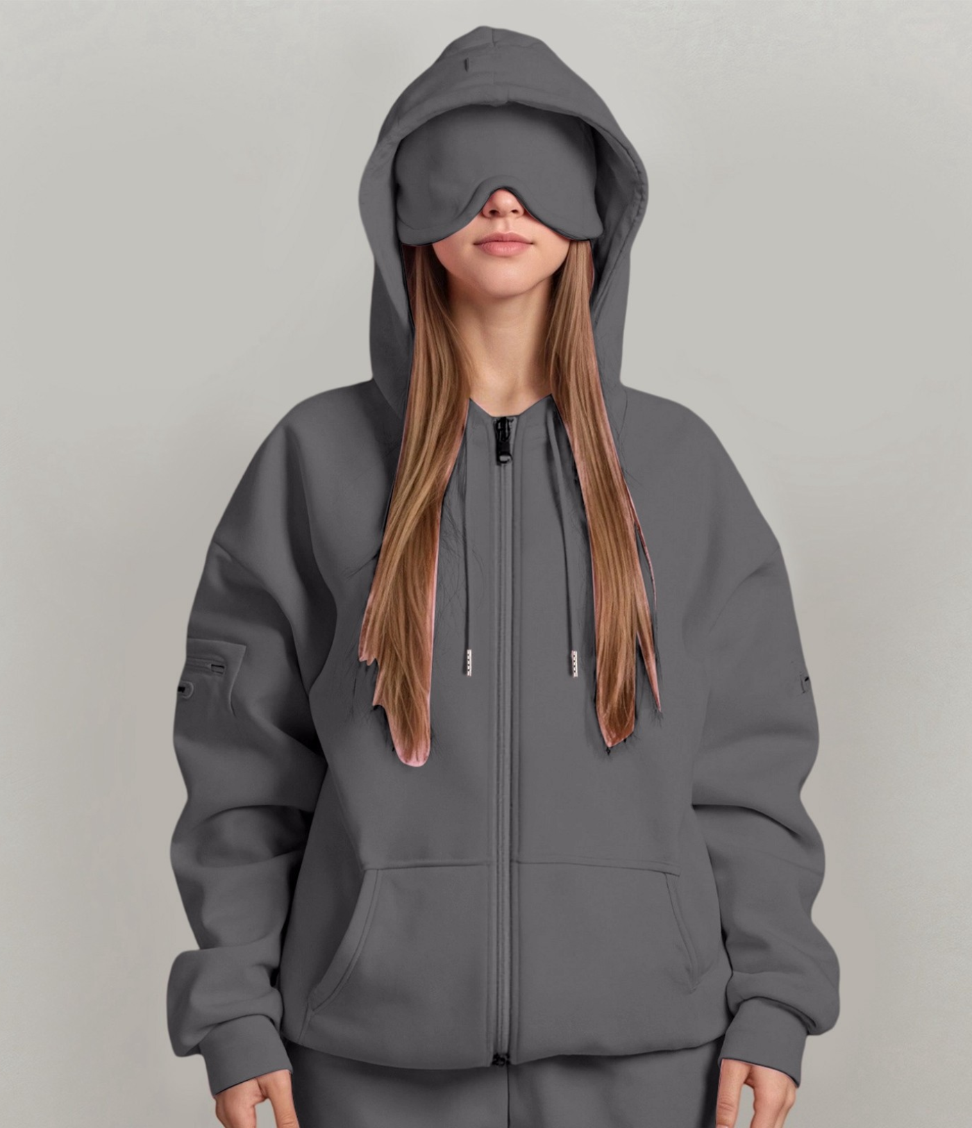 Airplane Mode Reise-hettejakke med glidelås