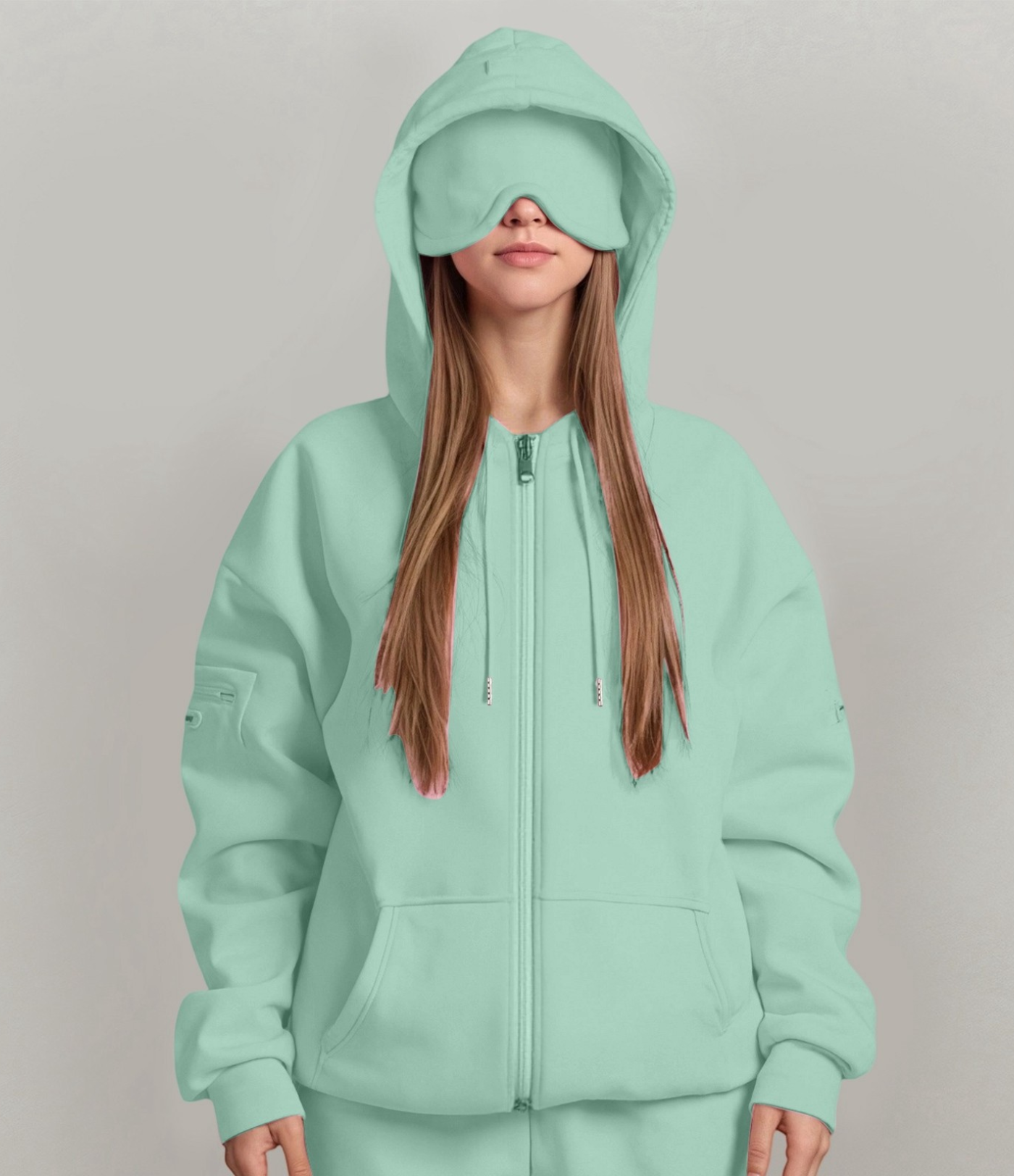 Airplane Mode Reise-hettejakke med glidelås