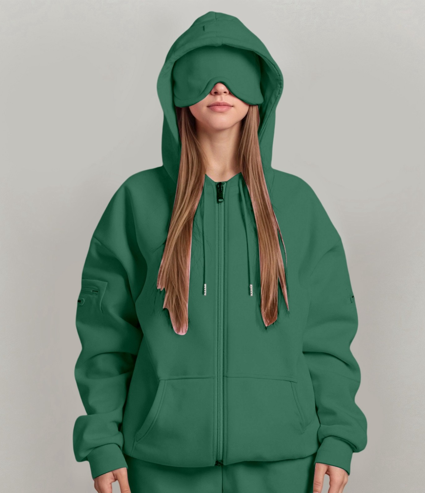 Airplane Mode Reise-hettejakke med glidelås