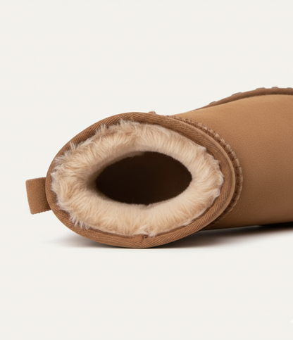 Vannavvisende ankelstøvler i semsket skinn