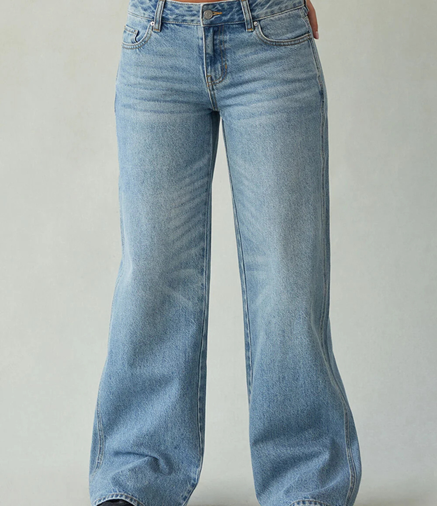 Nordyx™Lav midje baggy jeans