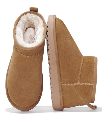 Vannavvisende ankelstøvler i semsket skinn