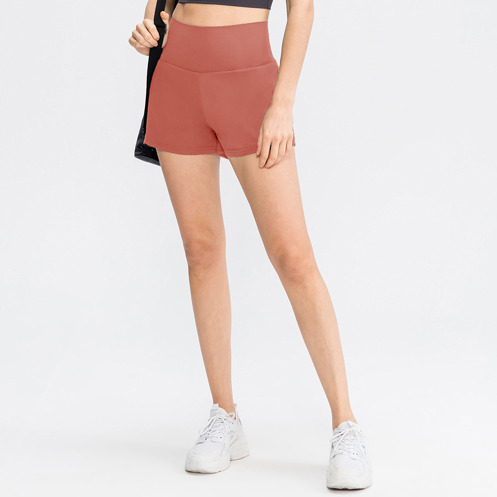 2‑i‑1 Superhøytlivs Yogashorts med Baklomme & Skjult Sidelomme
