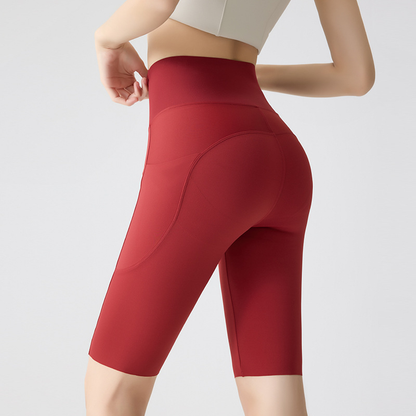 Nordyx UltraSculpt™ Høyt Liv, Rumpeformende & Magekontrollerende Treningssykkelshorts med Sidelomme