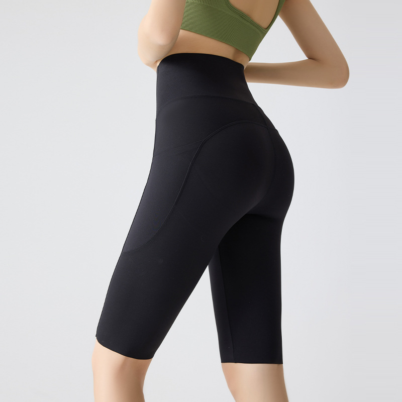 Nordyx UltraSculpt™ Høyt Liv, Rumpeformende & Magekontrollerende Treningssykkelshorts med Sidelomme