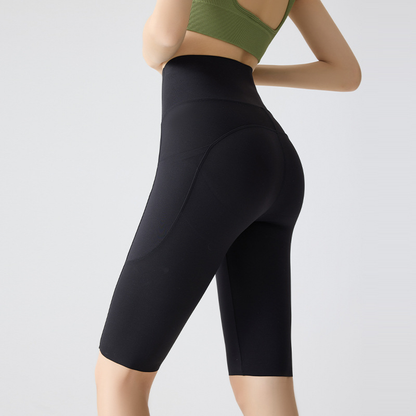 Nordyx UltraSculpt™ Høyt Liv, Rumpeformende & Magekontrollerende Treningssykkelshorts med Sidelomme